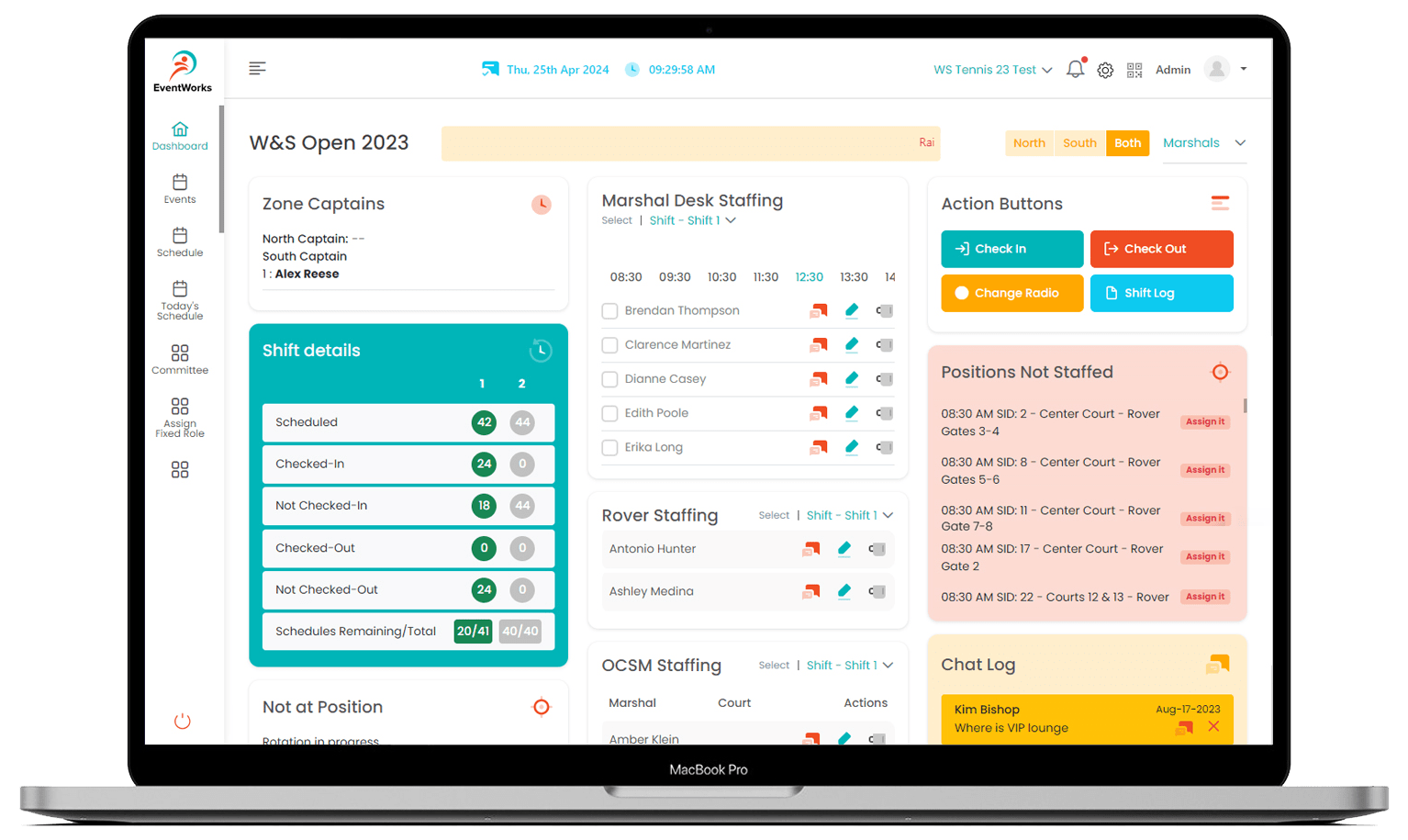 Staff Scheduling & Tracking App